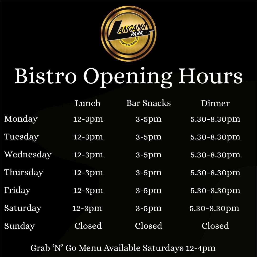 bistro opening hours